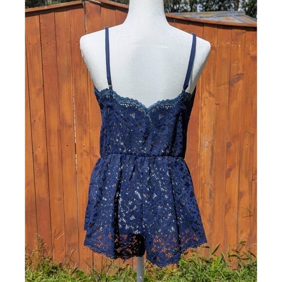 Victoria's Secret Body By Victoria Navy Lace Romper - Picture 2 of 4